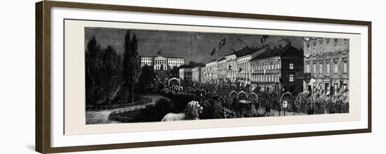 The Royal Swedish Marriage; Reception of the Crown Prince of Sweden and Norway and His Bride at Chr-null-Framed Premium Giclee Print