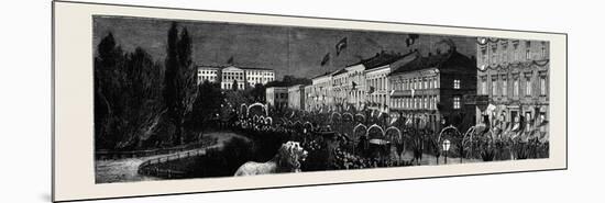 The Royal Swedish Marriage; Reception of the Crown Prince of Sweden and Norway and His Bride at Chr-null-Mounted Premium Giclee Print