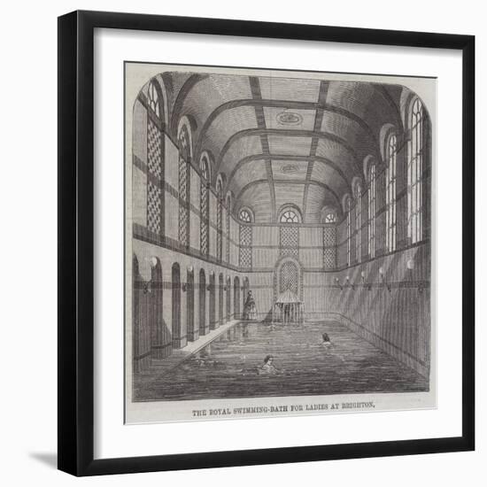 The Royal Swimming-Bath for Ladies at Brighton-null-Framed Giclee Print