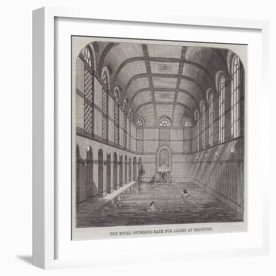 The Royal Swimming-Bath for Ladies at Brighton-null-Framed Giclee Print