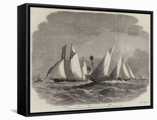 The Royal Thames Yacht Club Schooner Match, Rounding the Mouse Lightship-Edwin Weedon-Framed Stretched Canvas