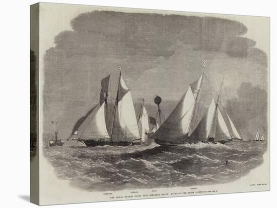 The Royal Thames Yacht Club Schooner Match, Rounding the Mouse Lightship-Edwin Weedon-Stretched Canvas