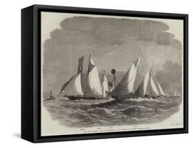 The Royal Thames Yacht Club Schooner Match, Rounding the Mouse Lightship-Edwin Weedon-Framed Stretched Canvas