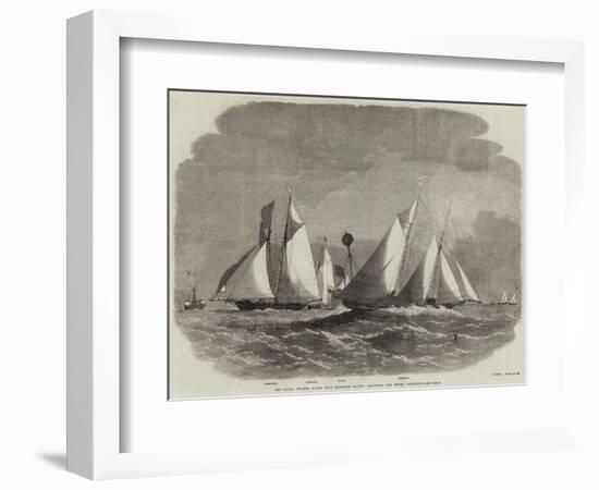 The Royal Thames Yacht Club Schooner Match, Rounding the Mouse Lightship-Edwin Weedon-Framed Giclee Print