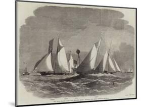 The Royal Thames Yacht Club Schooner Match, Rounding the Mouse Lightship-Edwin Weedon-Mounted Giclee Print