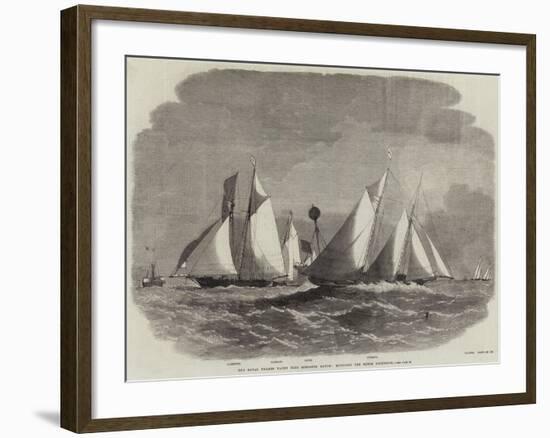 The Royal Thames Yacht Club Schooner Match, Rounding the Mouse Lightship-Edwin Weedon-Framed Giclee Print