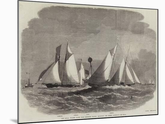 The Royal Thames Yacht Club Schooner Match, Rounding the Mouse Lightship-Edwin Weedon-Mounted Giclee Print