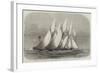 The Royal Thames Yacht Club Schooner-Match, the Cambria and Witchcraft Rounding the Mouse Light-Edwin Weedon-Framed Giclee Print