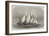 The Royal Thames Yacht Club Schooner-Match, the Cambria and Witchcraft Rounding the Mouse Light-Edwin Weedon-Framed Giclee Print