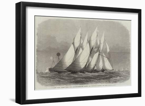 The Royal Thames Yacht Club Schooner-Match, the Cambria and Witchcraft Rounding the Mouse Light-Edwin Weedon-Framed Giclee Print