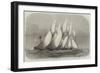 The Royal Thames Yacht Club Schooner-Match, the Cambria and Witchcraft Rounding the Mouse Light-Edwin Weedon-Framed Giclee Print