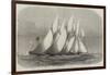 The Royal Thames Yacht Club Schooner-Match, the Cambria and Witchcraft Rounding the Mouse Light-Edwin Weedon-Framed Giclee Print