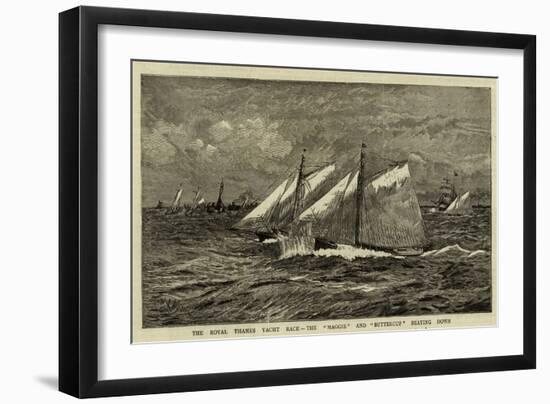 The Royal Thames Yacht Race, the Maggie and Buttercup Beating Down-William Lionel Wyllie-Framed Giclee Print