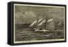 The Royal Thames Yacht Race, the Maggie and Buttercup Beating Down-William Lionel Wyllie-Framed Stretched Canvas