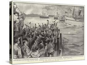 The Royal Tour, Cheering the Ophir on Her Departure from Gibraltar-Sydney Prior Hall-Stretched Canvas