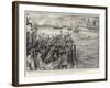 The Royal Tour, Cheering the Ophir on Her Departure from Gibraltar-Sydney Prior Hall-Framed Giclee Print