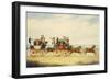 The Royal Union Coach Passing the Alexander Leeds Coach-James Pollard-Framed Giclee Print