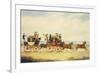 The Royal Union Coach Passing the Alexander Leeds Coach-James Pollard-Framed Giclee Print