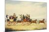 The Royal Union Coach Passing the Alexander Leeds Coach-James Pollard-Mounted Giclee Print