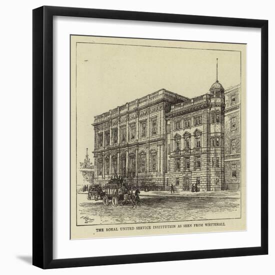 The Royal United Service Institution as Seen from Whitehall-null-Framed Giclee Print