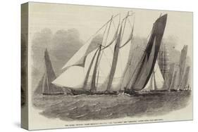 The Royal Victoria Yacht Squadron Regatta, the Fernande and Anaconda Passing Ryde-null-Stretched Canvas