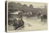 The Royal Visit to Cornwall, the Prince and Princess of Wales on the River Fal-null-Stretched Canvas