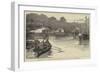 The Royal Visit to Cornwall, the Prince and Princess of Wales on the River Fal-null-Framed Giclee Print