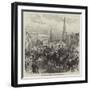 The Royal Visit to Coventry, the Procession Through the Town-Charles Robinson-Framed Giclee Print