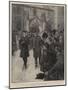 The Royal Visit to Durham, Undergraduates Cheering the Prince of Wales Outside the Cathedral-null-Mounted Giclee Print