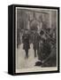 The Royal Visit to Durham, Undergraduates Cheering the Prince of Wales Outside the Cathedral-null-Framed Stretched Canvas