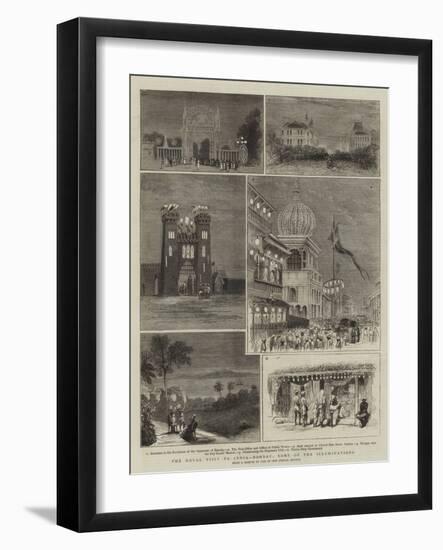 The Royal Visit to India, Bombay, Some of the Illuminations-null-Framed Giclee Print