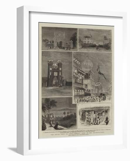 The Royal Visit to India, Bombay, Some of the Illuminations-null-Framed Giclee Print