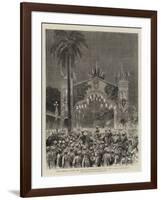 The Royal Visit to India, Illuminations on the Road to Parell-null-Framed Giclee Print