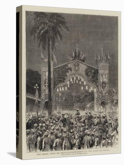 The Royal Visit to India, Illuminations on the Road to Parell-null-Stretched Canvas