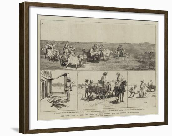 The Royal Visit to India, the Prince of Wales Hunting with the Cheetah at Muckinpoora-null-Framed Giclee Print