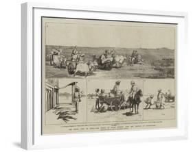 The Royal Visit to India, the Prince of Wales Hunting with the Cheetah at Muckinpoora-null-Framed Giclee Print