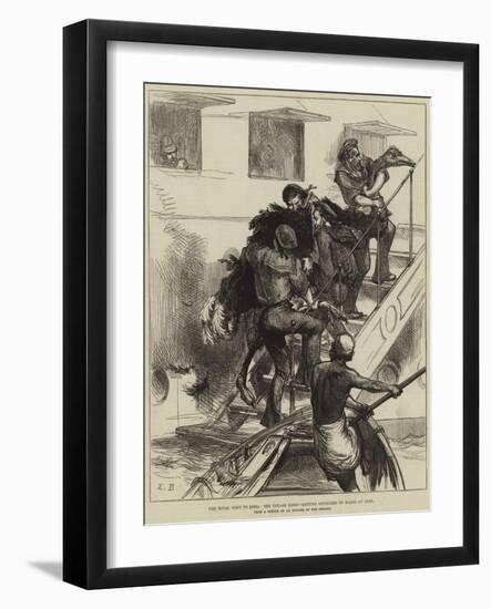 The Royal Visit to India, the Voyage Home, Getting Ostriches on Board at Aden-null-Framed Giclee Print