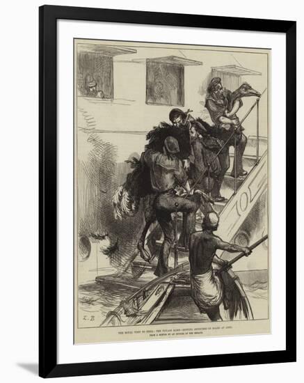 The Royal Visit to India, the Voyage Home, Getting Ostriches on Board at Aden-null-Framed Giclee Print