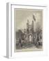 The Royal Visit to Sheffield, the Scottish Arch in Glossop Road-null-Framed Giclee Print