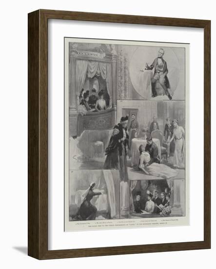 The Royal Visit to the Unique Performance of Caste, at the Haymarket Theatre, 18 March-G.S. Amato-Framed Giclee Print