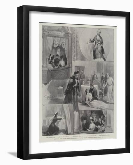 The Royal Visit to the Unique Performance of Caste, at the Haymarket Theatre, 18 March-G.S. Amato-Framed Giclee Print