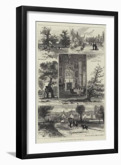 The Royal Visit to Welbeck Abbey-null-Framed Giclee Print