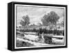 The Royal Visit to Worsley Hall; the State Barge on the Bridgwater Canal, 1851-null-Framed Stretched Canvas