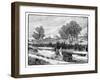 The Royal Visit to Worsley Hall; the State Barge on the Bridgwater Canal, 1851-null-Framed Giclee Print