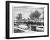 The Royal Visit to Worsley Hall; the State Barge on the Bridgwater Canal, 1851-null-Framed Giclee Print
