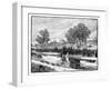 The Royal Visit to Worsley Hall; the State Barge on the Bridgwater Canal, 1851-null-Framed Giclee Print