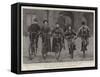 The Royal Wedding at Coburg, a Group of Cyclists-null-Framed Stretched Canvas