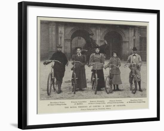 The Royal Wedding at Coburg, a Group of Cyclists-null-Framed Giclee Print