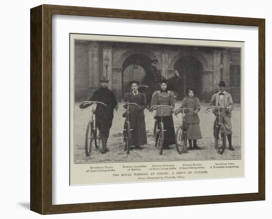 The Royal Wedding at Coburg, a Group of Cyclists-null-Framed Giclee Print