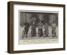 The Royal Wedding at Coburg, a Group of Cyclists-null-Framed Giclee Print